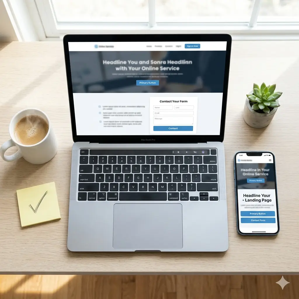 Fast, mobile‑responsive landing page design by MZA Technologies for higher conversions