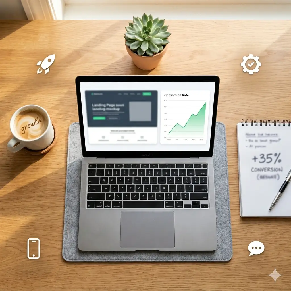MZA Technologies landing page development benefits – conversion, speed, mobile, AI schema, and support