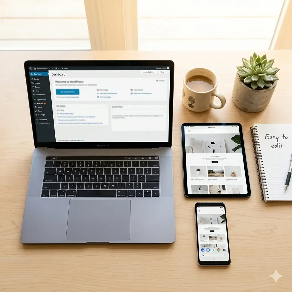 User‑friendly WordPress dashboard and responsive website – MZA Technologies